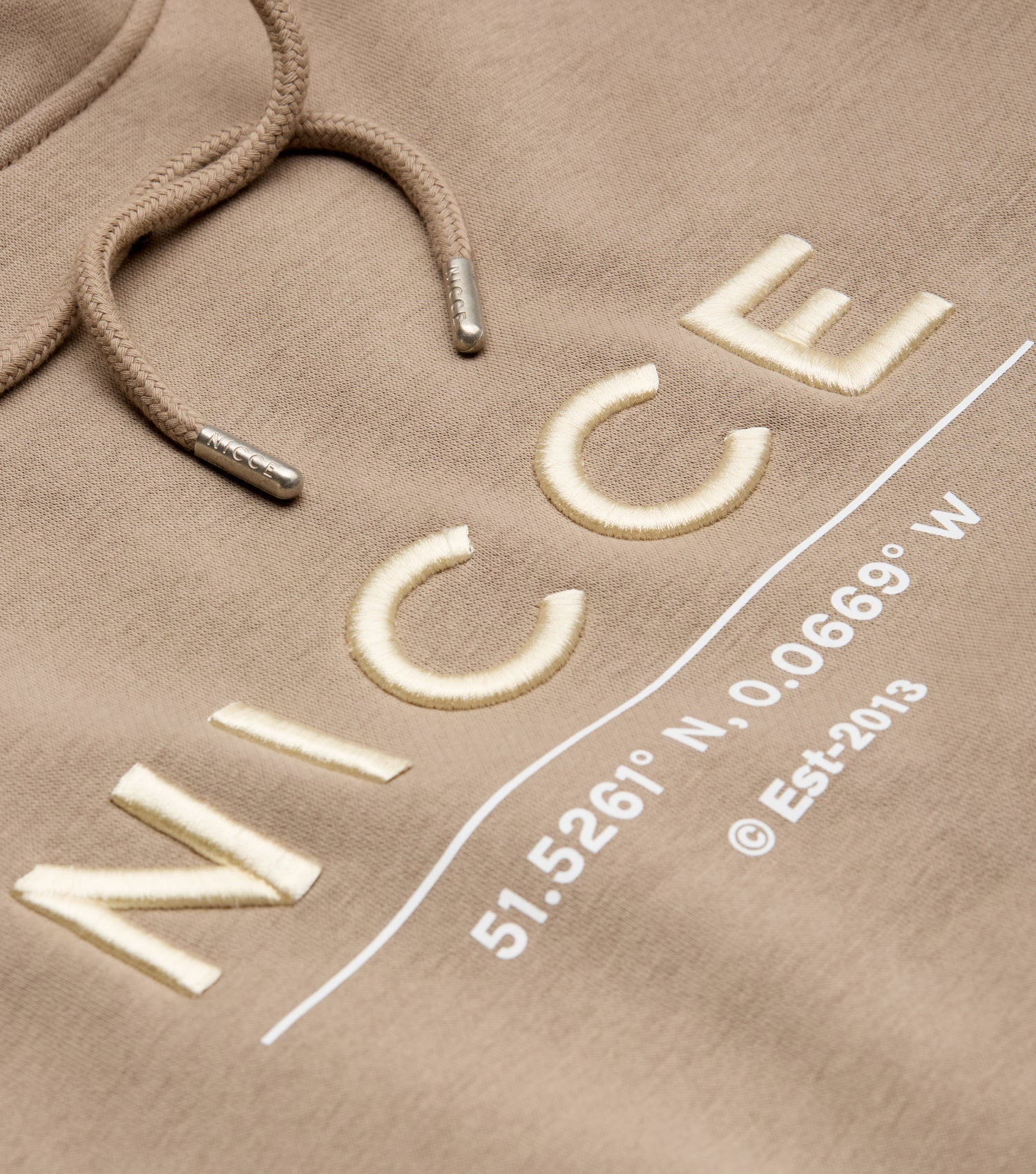 NICCE Mens Tauran Hoodie Taupe Zeal