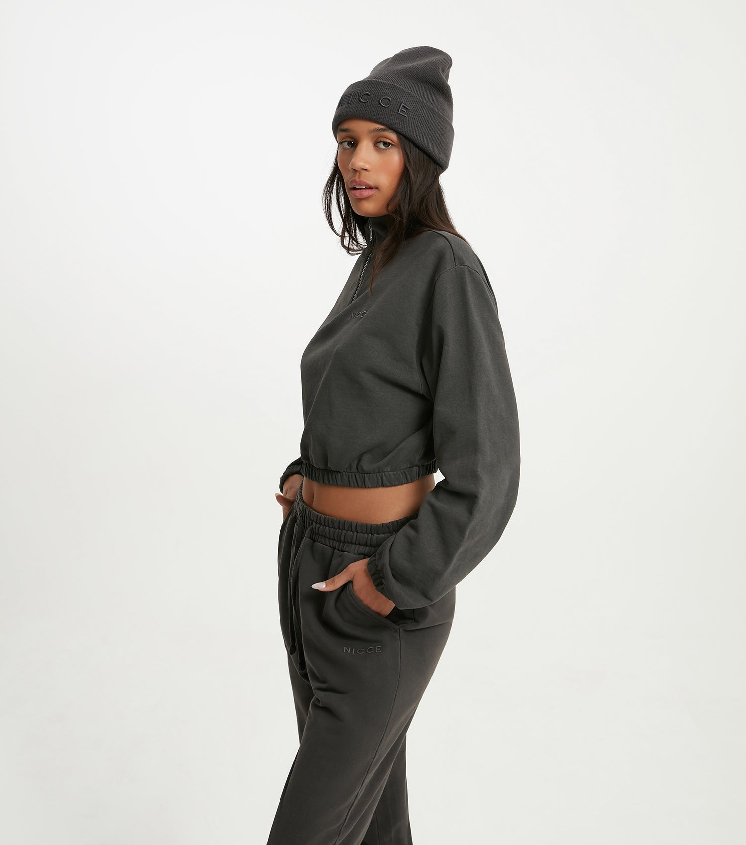 NICCE Womens Garment Dye Ersa Relaxed Jogger | Washed Black